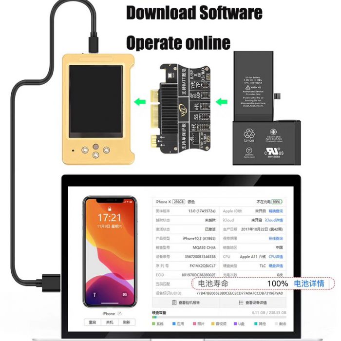 WL V6 Ambient Light Sensor True tone display repair fix Battery Vibrate Read Write Machine