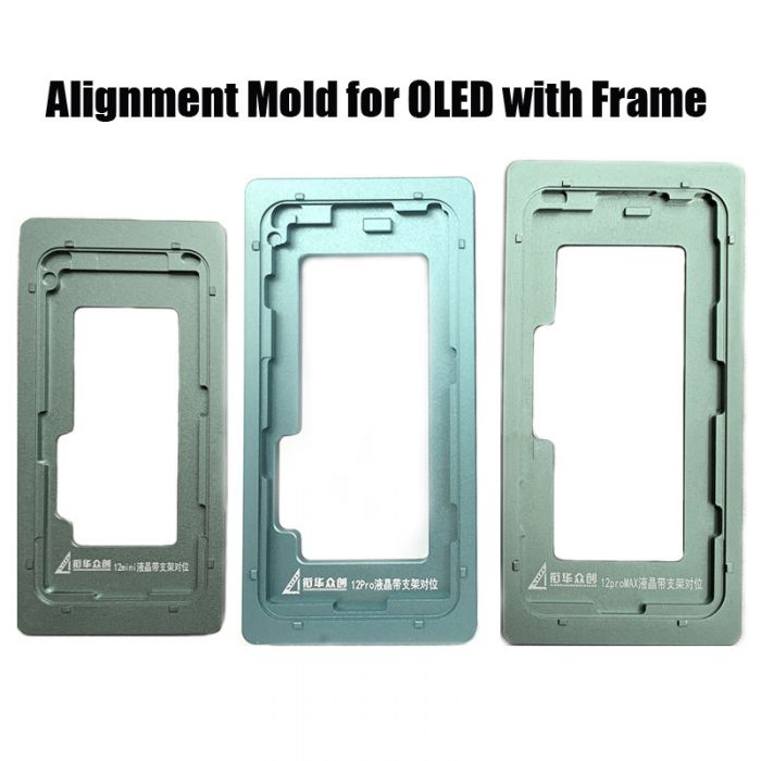 Front Glass Touch Screen to OLED Alignment Position Mould Mold with frame for iPhone 12 mini 12 Pro max