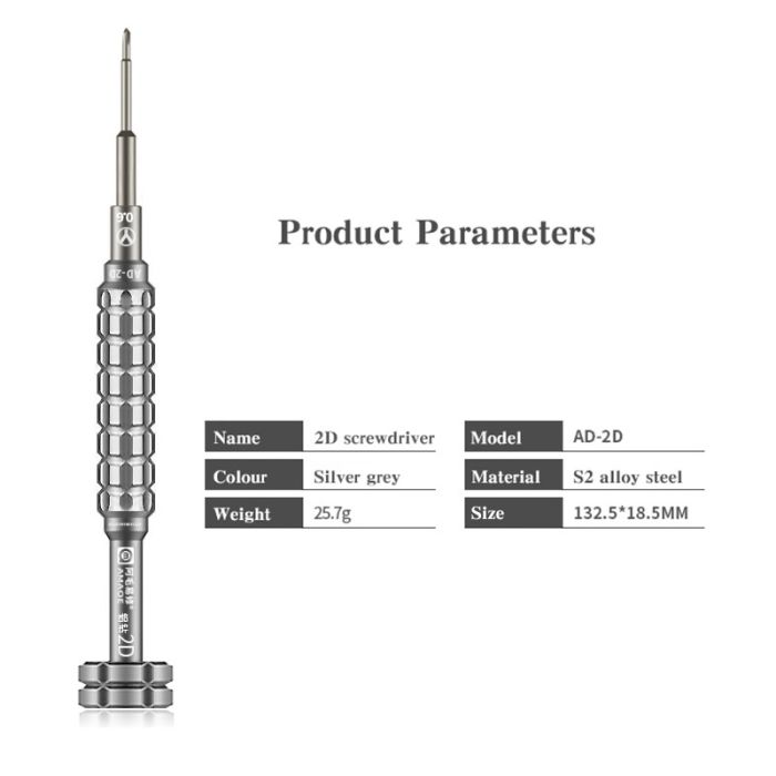 AMAOE 2D Precision S2 Alloy Steel Screwdriver for iPhone