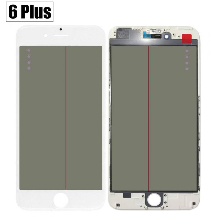 iPhone 6 + Plus 4 IN 1 Glass with OCA Polarizing Film Frame Lens