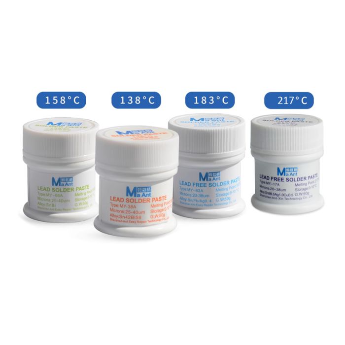 MaAnt Lead Free Solder Paste 138 158 183 217 Degree 50g