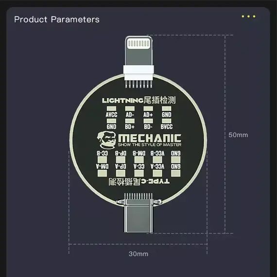 Mechanic T810 Mobile Phone Charging Connector Test Board for iPhone and Android