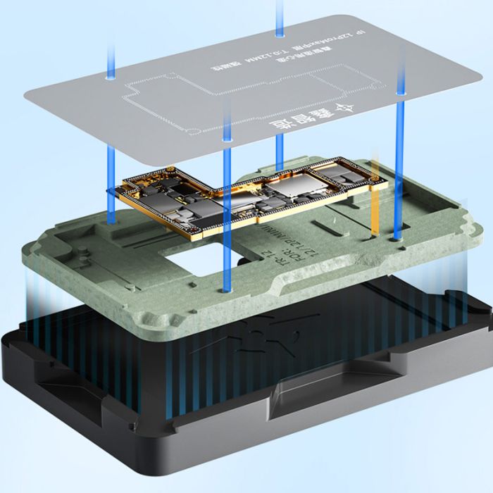 XZZ Motherboard Middle Layer Reballing Stencil Plant Tin Platform for iPhone 16  15 14 13 12 11 X series