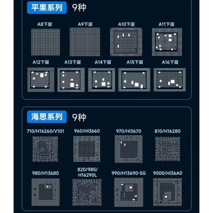 XZZ L23 Stencil Tool Set for iPhone and Android CPU IC Reballing