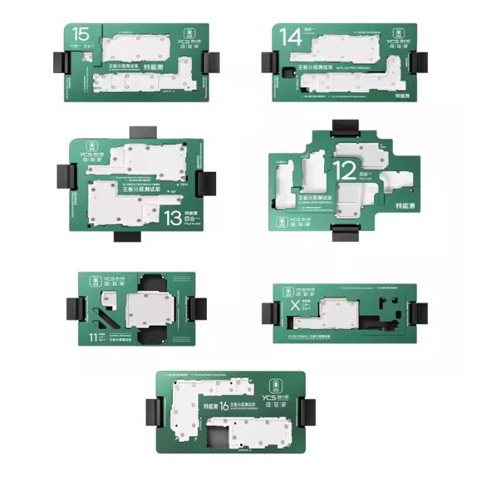 YCS MainBoard Layered Testing Frame For iPhone X XS 11 12 13 14 15 16 Pro Max Plus Middle Level Radio Frequency Function iSocket